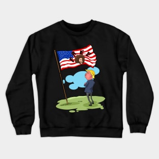 Trump US Flage with FREE Text Crewneck Sweatshirt